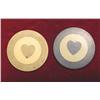 Image 2 : (2) Gaming Tokens. Hearts.