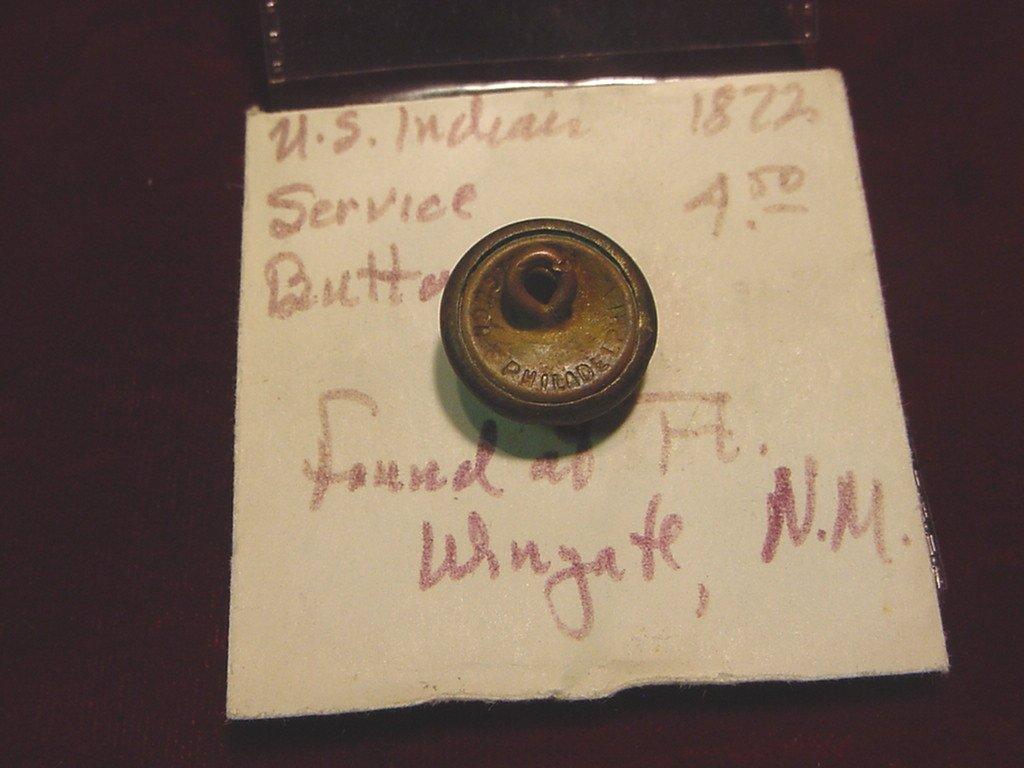 1872 US Indian Wars Service Button
