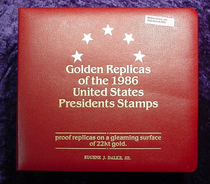 (36) 22Kt. Gold Stamps, Presidents