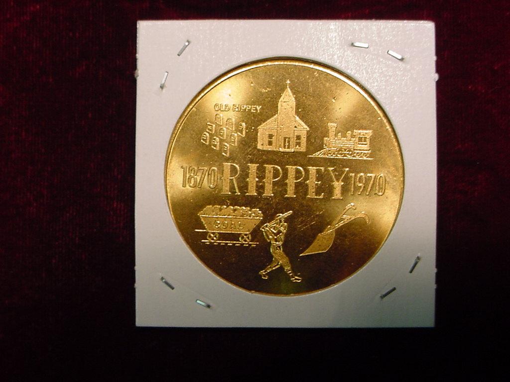 1970 Rippey, Iowa Centennial Medal.