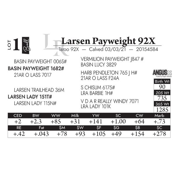 Larsen Payweight 92X