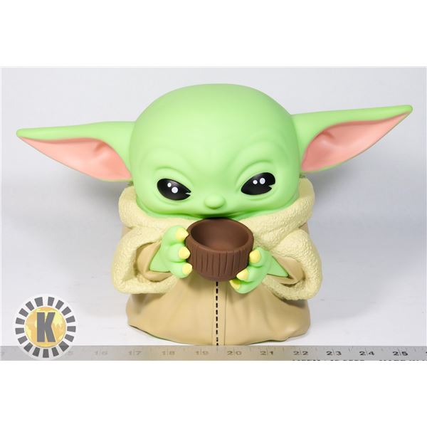 LARGE STAR WARS THE CHILD WITH CUP COIN BANK NEW