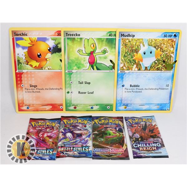 x4 POKEMON BOOSTER PACKS NEW SEALED, JUMBO CARDS