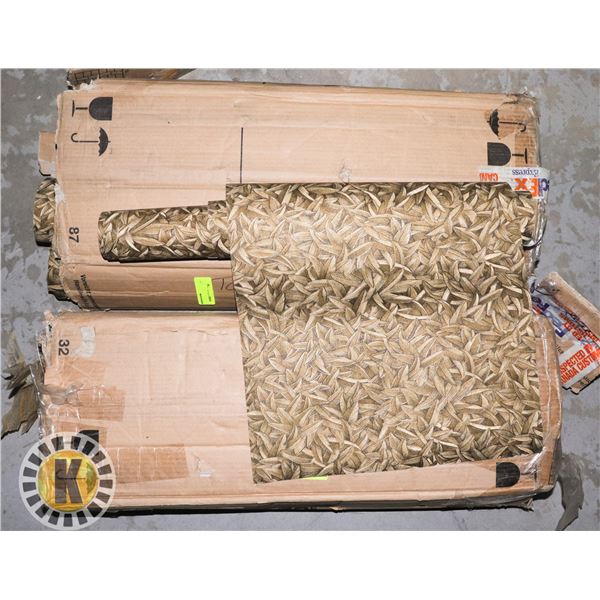 TWO LARGE BOXES OF GOLD LEAF LOOK WALLPAPER