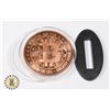 Image 2 : PURE .999 1-OZ FINE COPPER ROUND, BITCOIN