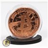 Image 3 : PURE .999 1-OZ FINE COPPER ROUND, BITCOIN