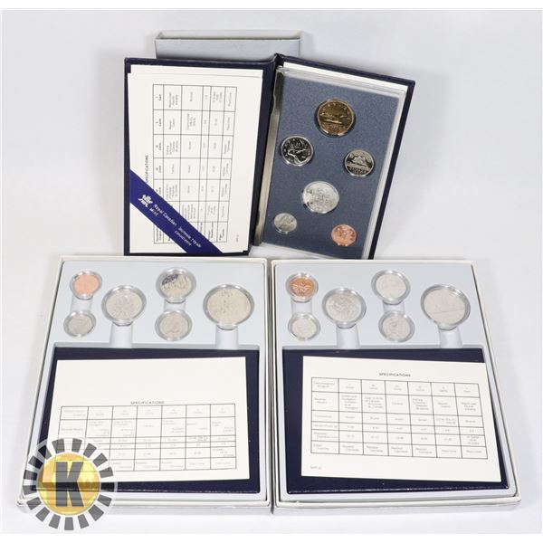 1983/84/90 x3 CANADA SEALED 6 COIN SPECIMEN SETS