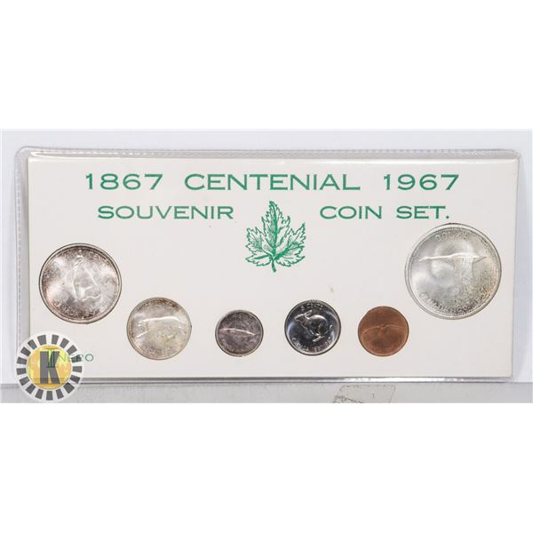 1967 SILVER CENTENNIAL CANADA 6 COIN SET IN