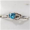 Image 1 : BZ844-58  SILVER BLUE TOPAZ RING