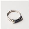 Image 2 : BZ844-55 SILVER BLACK ONYX RING