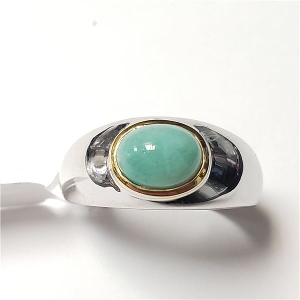 BZ844-97 SILVER EMERALD(1.3CT) RING