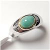 Image 2 : BZ844-97 SILVER EMERALD(1.3CT) RING