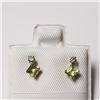 Image 1 : BZ844-100 10K PERIDOT DIAMOND(0.06CT) EARRINGS