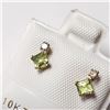 Image 3 : BZ844-100 10K PERIDOT DIAMOND(0.06CT) EARRINGS