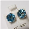 Image 2 : BZ844-91 14K  BLUE TOPAZ(6.81CT) EARRINGS