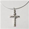 Image 1 : BZ844-67 SILVER CROSS 18" NECKLACE