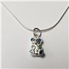 Image 1 : BZ844-88 SILVER BEAR 18" NECKLACE