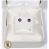 Image 1 : 10K YELLOW GOLD AMETHYST (0.5CT) EARRINGS