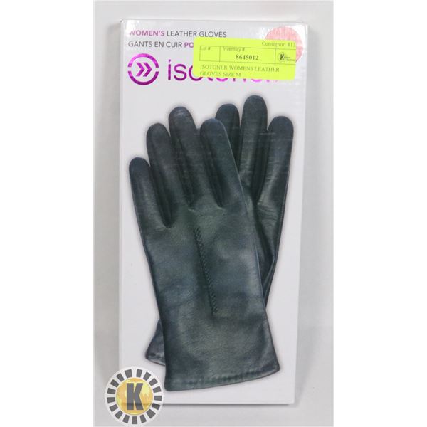 NEW ISOTONER WOMENS LEATHER GLOVES SIZE M