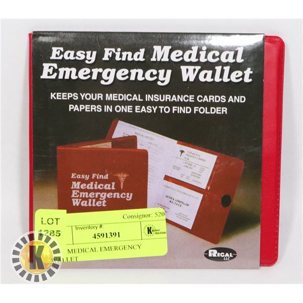 NEW MEDICAL EMERGENCY WALLET