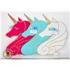 Image 1 : THREE NEW FELT  SPARKLE UNICORN DECORATION