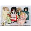 FLAT OF ASSORTED PORCELAIN DOLLS