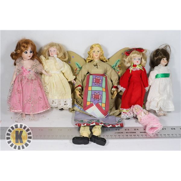 FLAT OF ASSORTED PORCELAIN DOLLS