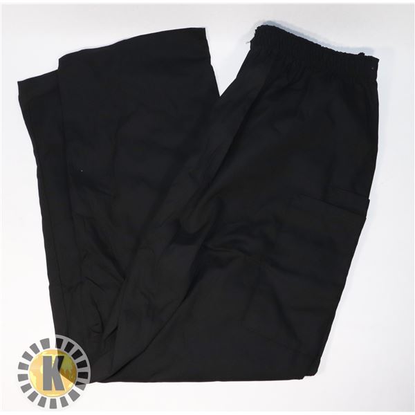 WOMENS BLACK LIGHTWEIGHT WORK PANTS SIZE L