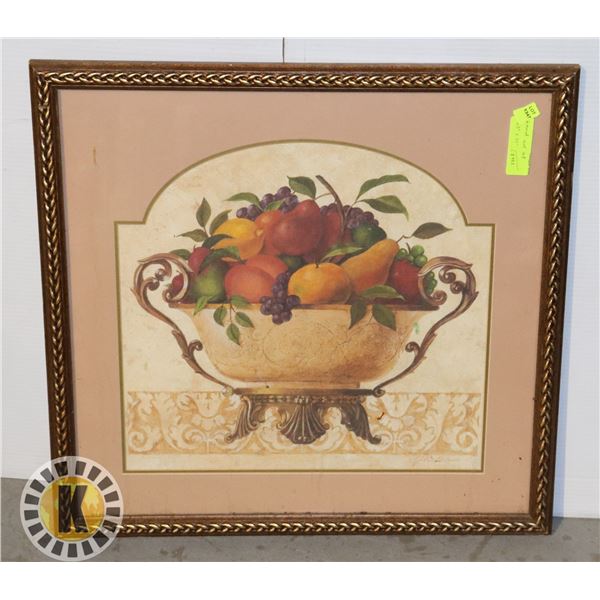 FRAMED FRUIT BOWL WALL ART