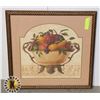 Image 1 : FRAMED FRUIT BOWL WALL ART