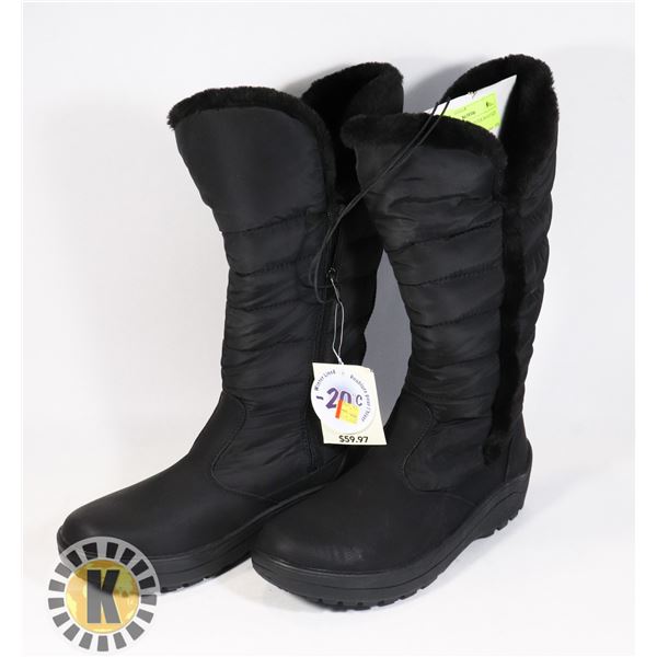 WOMENS BLACK WINTER BOOT SIZE 8