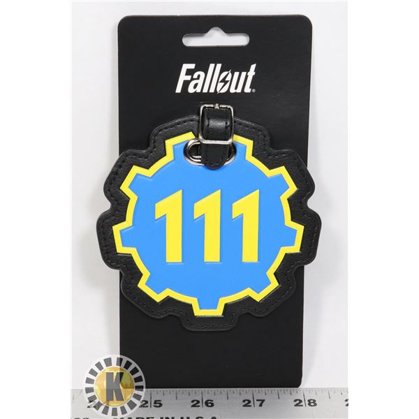 NEW FALLOUT VAULT 111 THEME LUGGAGE TAG