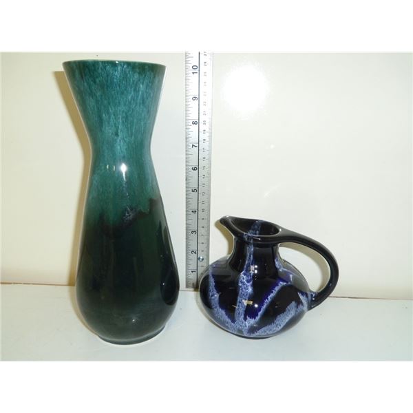 1 Blue Mountain Pottery Vase and BMP Small Jug