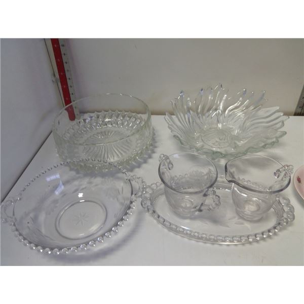 Misc. Vintage Clear Glass Dishes