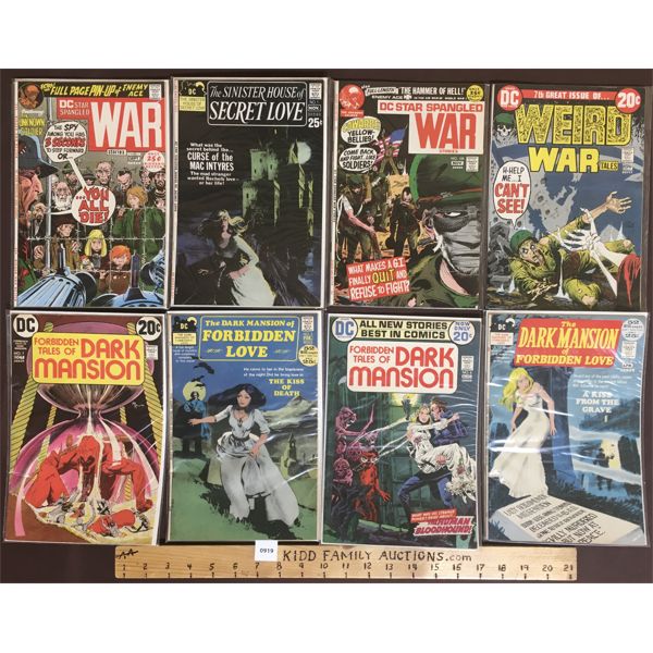 LOT OF 8 - DC COMIC BOOKS - FORBIDDEN LOVE & STAR SPANGLED WAR