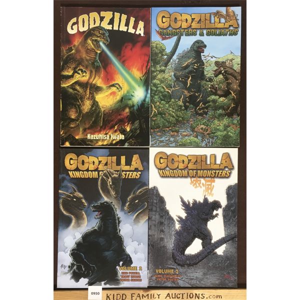 LOT OF 4 - GRAPHIC NOVELS - GODZILLA KINGDOM OF MONSTERS VOL 1 & 2 ETC.