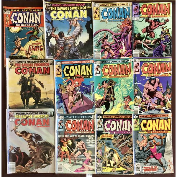 LOT OF 12 - CONAN THE BARBARIAN COMIC BOOKS