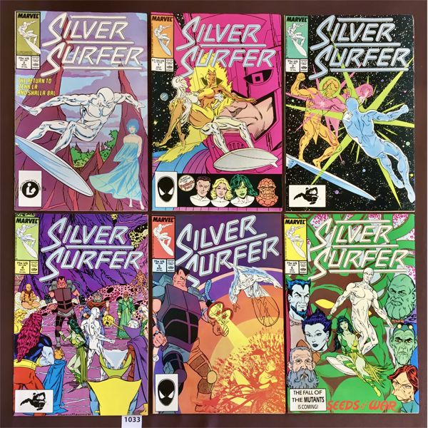 LOT OF 6 - MARVEL COMICS - SILVER SURFER #1-6