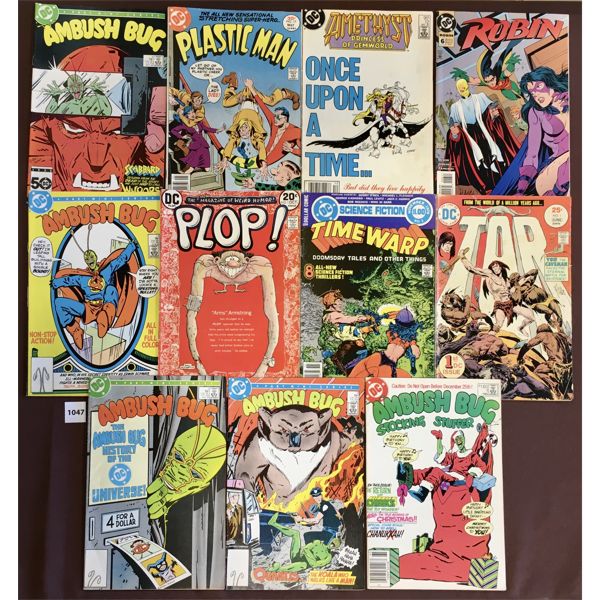 LOT OF 11 - VINTAGE DC COMIC BOOKS - INCL PLASTIC MAN, AMBUSH BUG ETC.