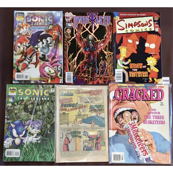 LOT OF 6 - MISC COMIC BOOKS - INCL #2 CHAOS COMICS