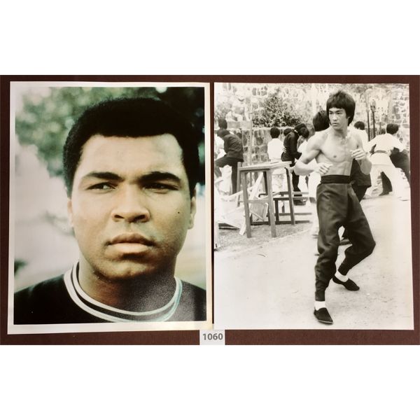 LOT OF 2 - 8 x 10 PHOTOS - BRUCE LEE AND MUHAMMAD ALI