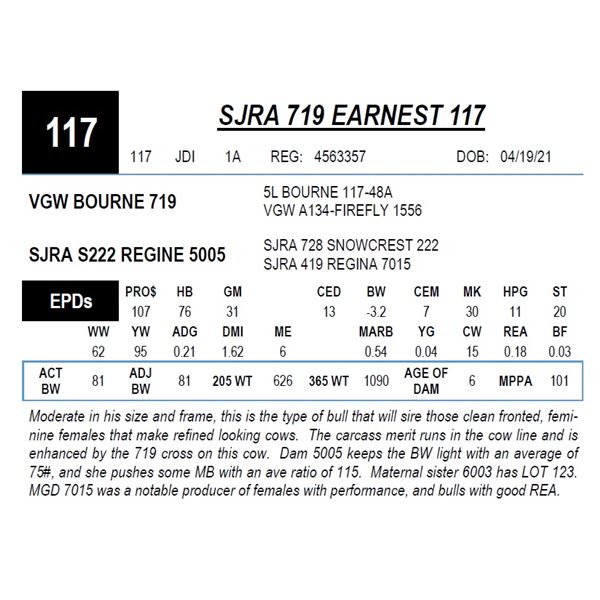 SJRA 719 EARNEST 117