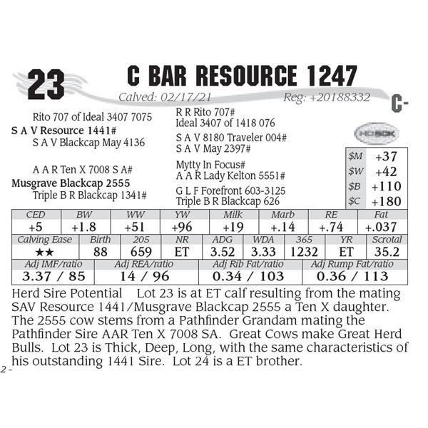 C Bar Resource 1247