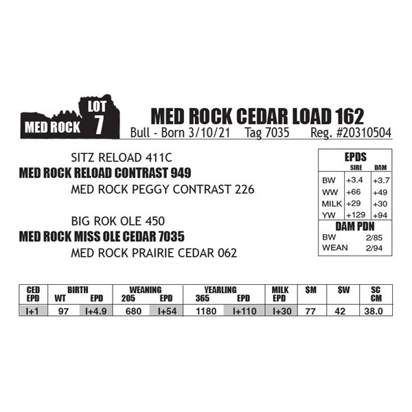 MED ROCK CEDAR LOAD 162