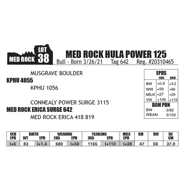 MED ROCK HULA POWER 125