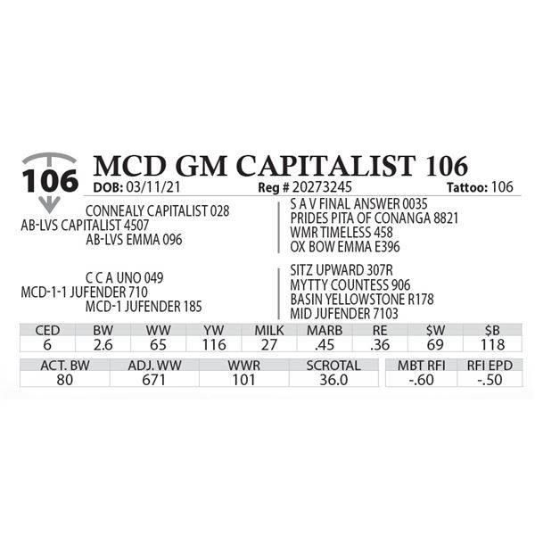 MCD GM CAPITALIST 106