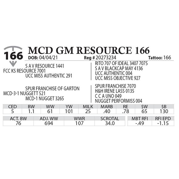 MCD GM RESOURCE 166