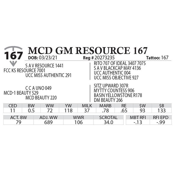 MCD GM RESOURCE 167