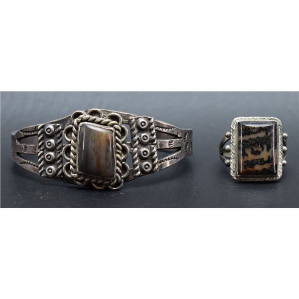 NAVAJO INDIAN BRACELET & RING
