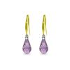 Image 1 : Genuine 4.6 ctw Amethyst & Diamond Earrings 14KT Yellow Gold - REF-28P8H